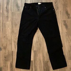 J Crew Black Straight Fit Corduroy Pants